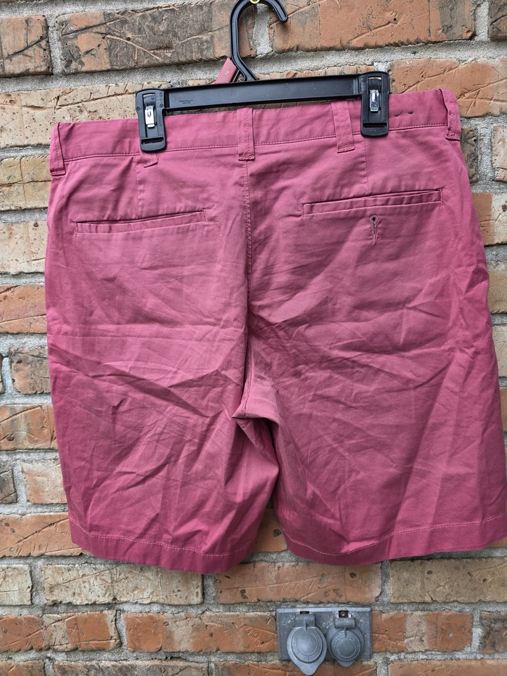 J. Crew Men's Coral-Pink Flat Front Cotton Shorts